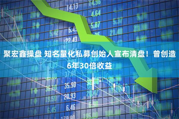 聚宏鑫操盘 知名量化私募创始人宣布清盘！曾创造6年30倍收益