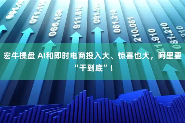 宏牛操盘 AI和即时电商投入大、惊喜也大，阿里要“干到底”！
